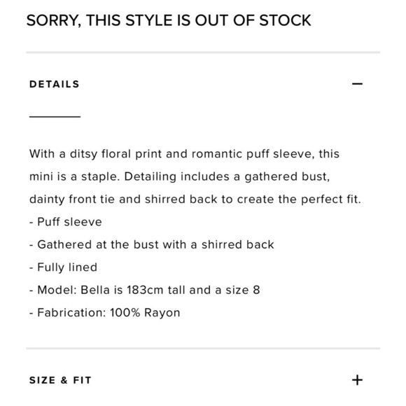 BARDOT Lucinta Floral Ruffles Mini Dress Sz 6 - Picture 12 of 12